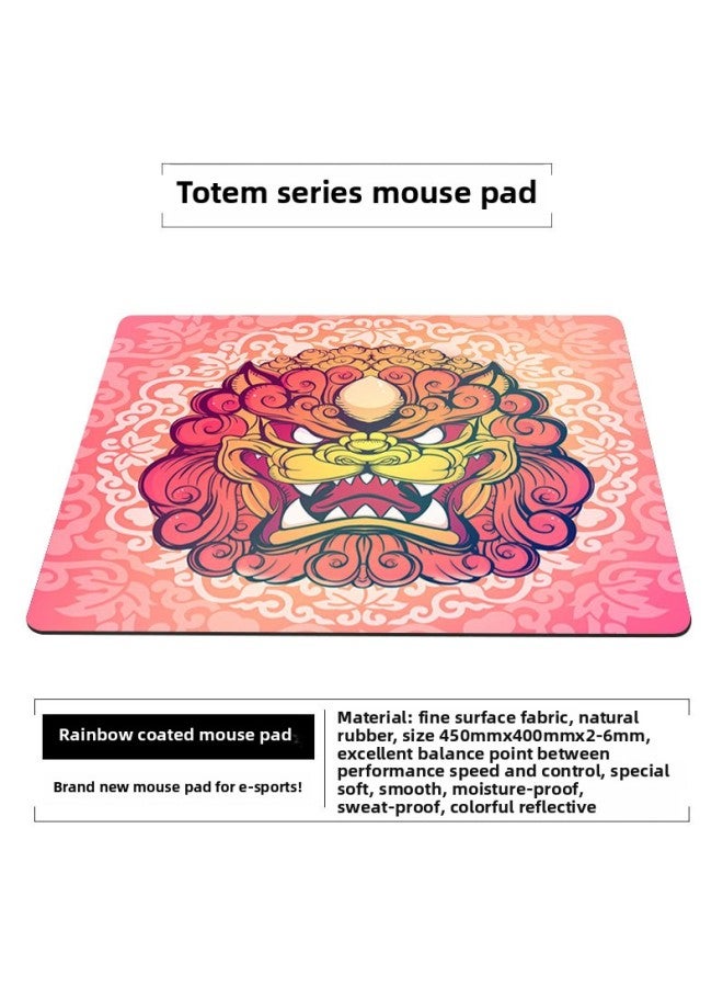Totem Series Rainbow Phantom Coated Game Mouse Pad Fps E-Sports-Color:400*450mm-Pattern:G-4187