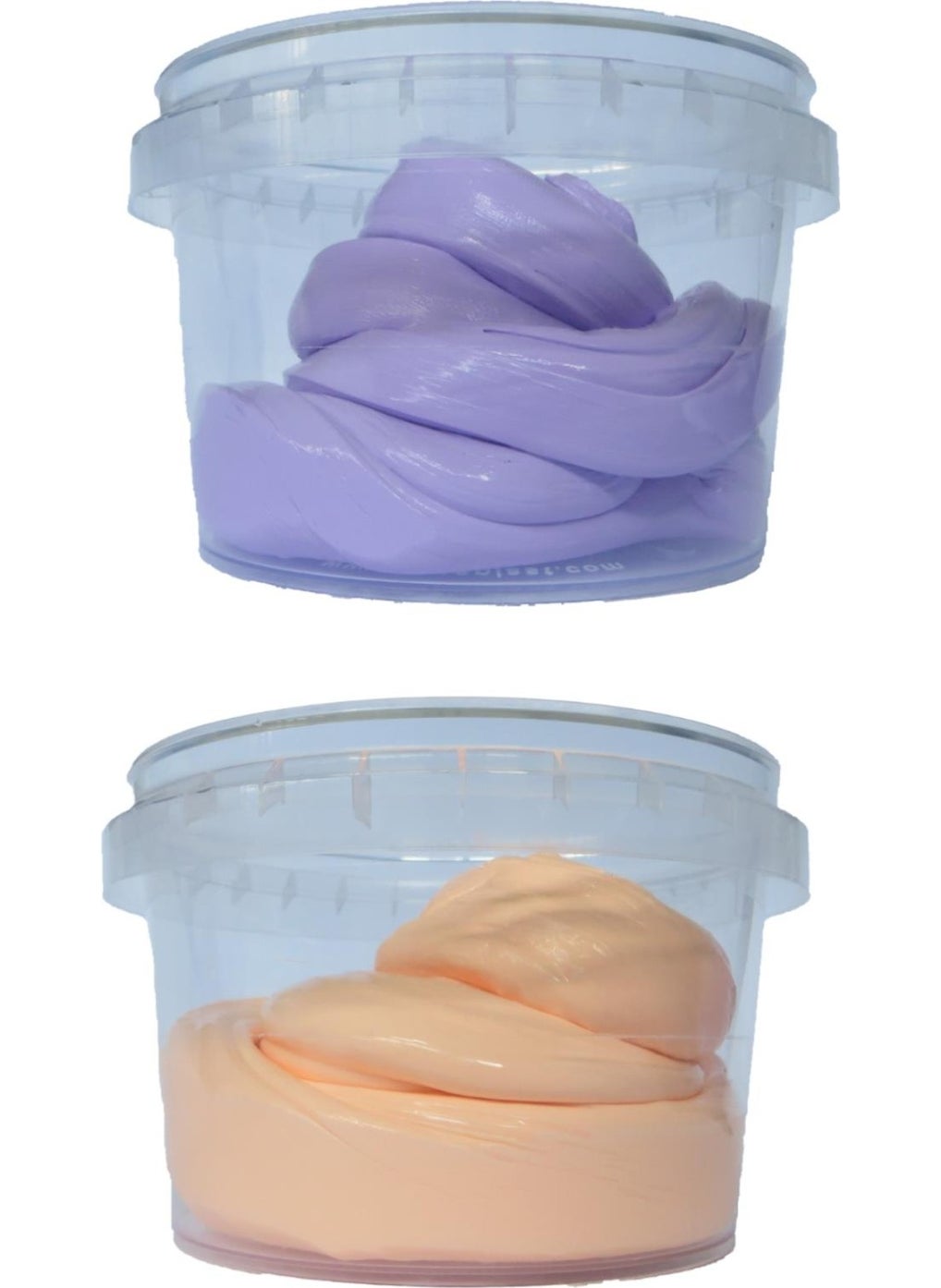 HELLOVE Non-Stick Purple-Orange Slime 2 Pcs Fluffy Slime Play Dough  - Image 3
