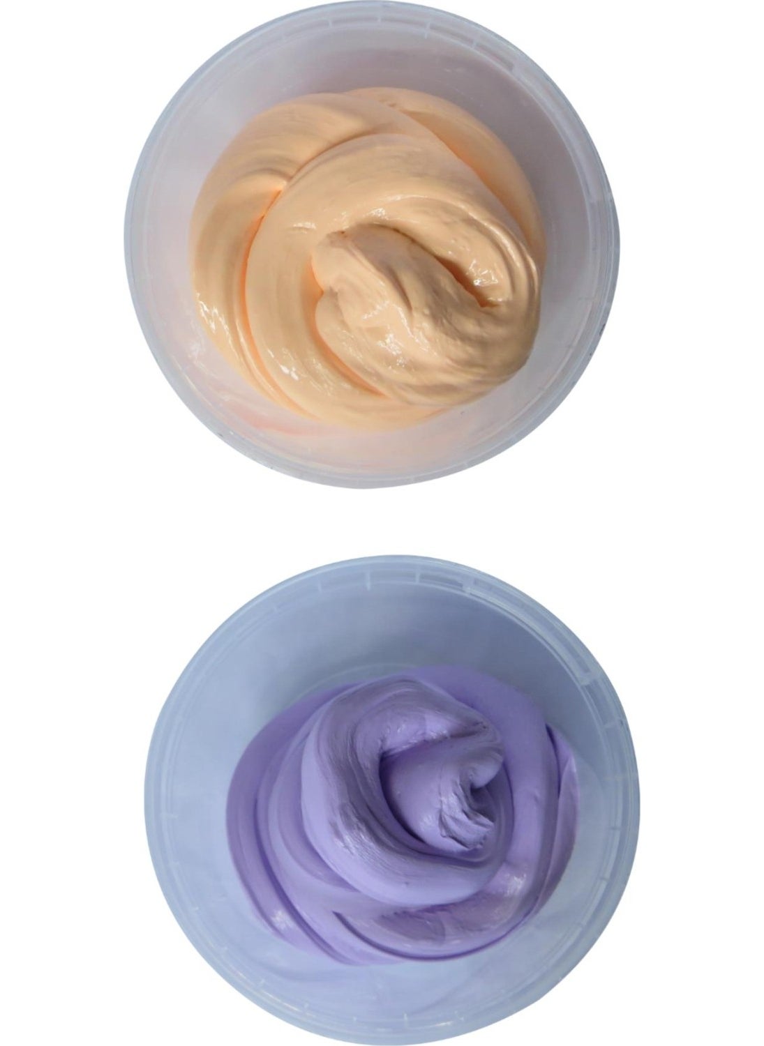 HELLOVE Non-Stick Purple-Orange Slime 2 Pcs Fluffy Slime Play Dough  - Image 1