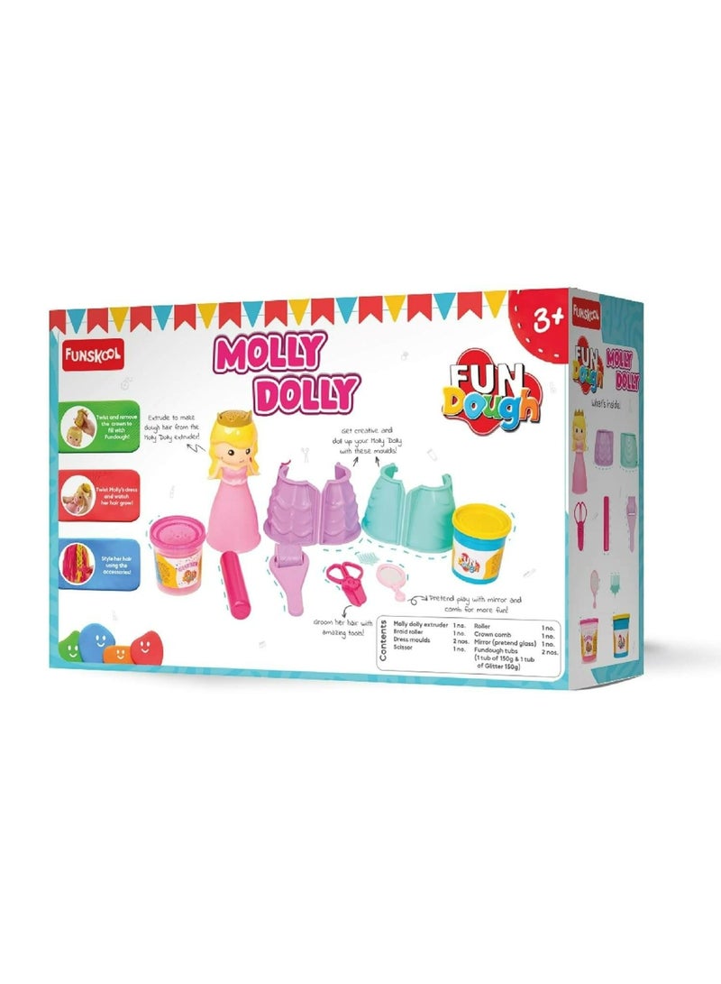 Funskool Molly Dolly, Fundough | Pretend Playset, Multicolour, Dough, Toy, Shaping, Sculpting, Ages 3+ - Image 2