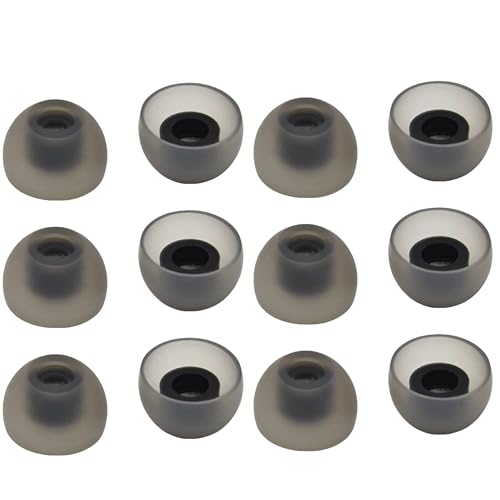 Wiki VALLEY 6 Pairs Silicone Eartips for Galaxy Buds 2 Ear Tips,Upgraded 3 Size Anti-Slip Tips with Dust Guard for Samsung Galaxy Buds 2 Replacement Tips,Flexible SM-R177 Ear Tips Fit in The Charging Case-Black - Image 1