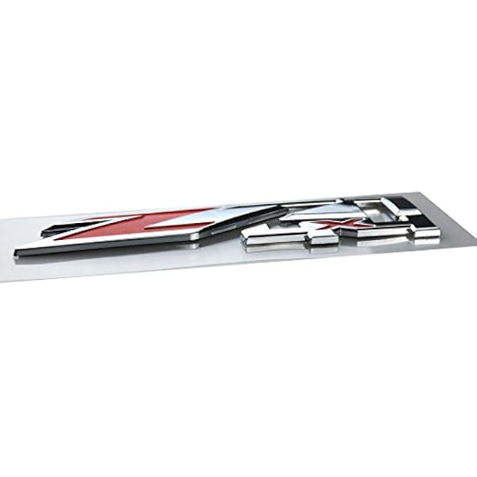 TJMR 2Pcs Z71 4X4 Emblems For Gmc Chevy Silverado Sierra Tahoe Suburban New 1500 2500 3500 Decal Chrome Red - Image 4