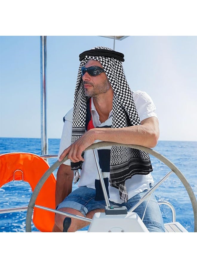 Wrap Scarf Arabic Turban Tactical Desert Neck Headwear Wrap for Men Women, Arab Scarf - Image 4