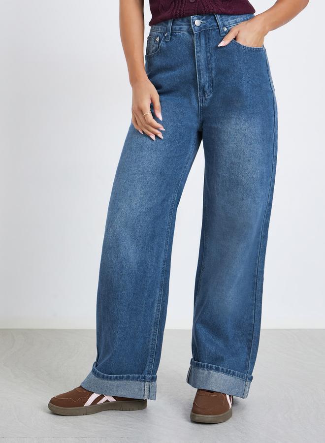 Styli Women High Rise Straight Leg Jeans - Image 2