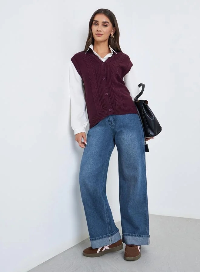 Women High Rise Straight Leg Jeans