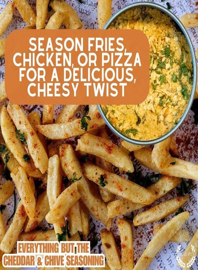 GUSTUS VITAE Everything But The Cheddar & Chive Seasoning | All Natural | Non GMO | Hand Crafted | 2.2 oz | Gourmet Spice Mix | Small Batch | Artisanal Rub | GLP-1 Friendly | Seasoning Blend | Sustainably Sourced | Magnetic Tin | Made in USA | Gustus Vitae - Image 3