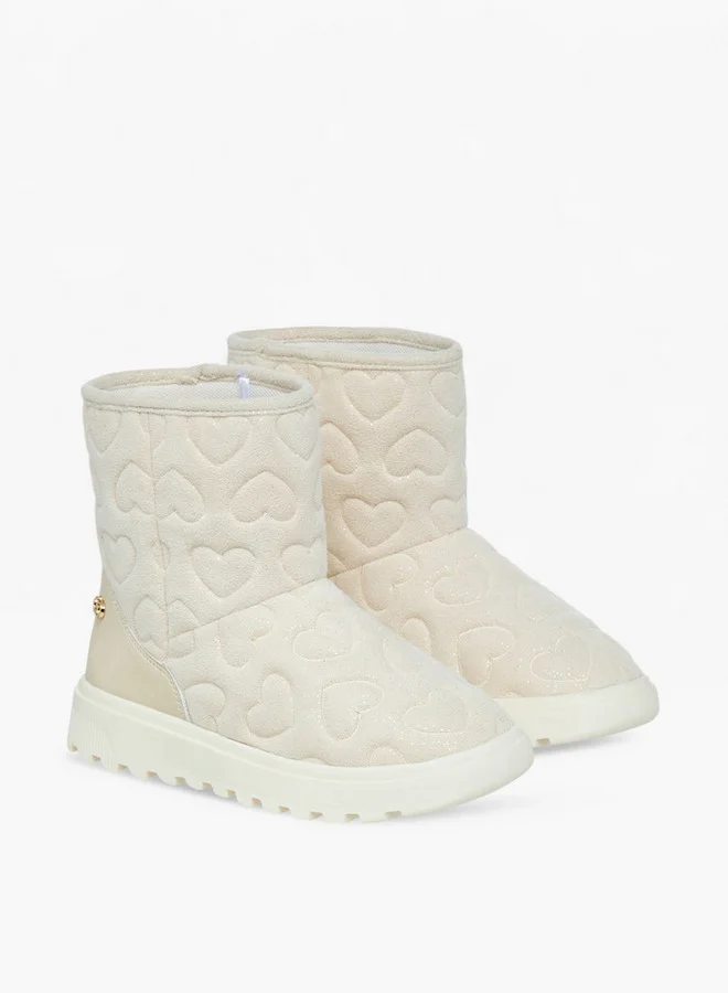 سيليست بوتات الكاحل بناتي بنقش قلب سهلة الارتداء