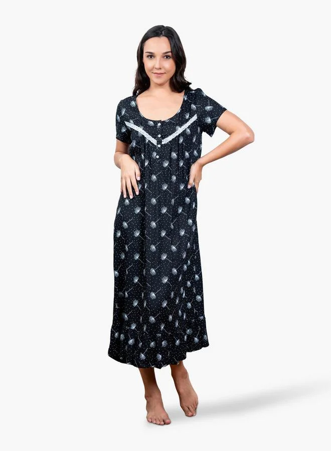 Aadaraya Printed Night Gown