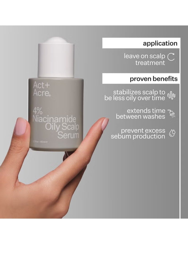 Act+Acre 4% Niacinamide Oily Scalp Serum 65ml - Image 3