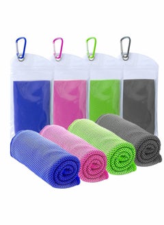 KASTWAVE Cooling Exercise Towel, 4Pcs Neck Reusable Chill Cool Absorbent Sports Towel for Workout, Gym, Fitness, Golf, Yoga, Camping, Hiking, Travel, Outdoor Sports Towel  - Image 1