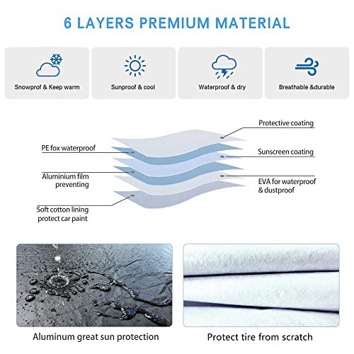MORNYRAY Tire Covers 4 Pack,Waterproof Anti-UV Snow Sun Rain Tire Covers for RV,Truck, SUV, Trailer, Camper. - Image 2