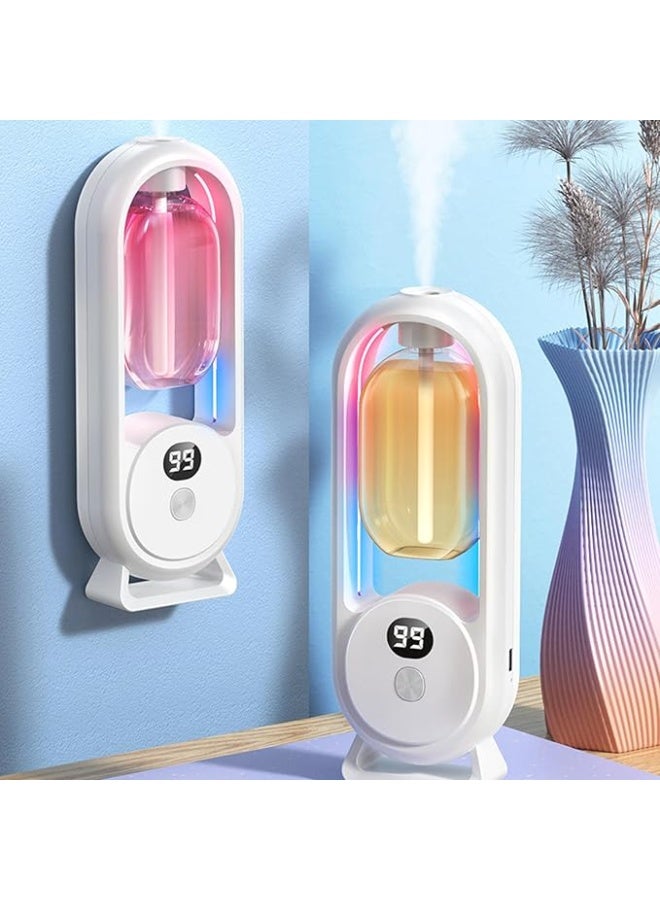 Smart Automatic Aromatherapy Diffuser Air Freshener – Dual Display Screen, 360° Spray, LED Light, Timer, Rechargeable, Wall-Mounted or Tabletop – for Home, Office, Car (No Essential Oils Included) - Image 1