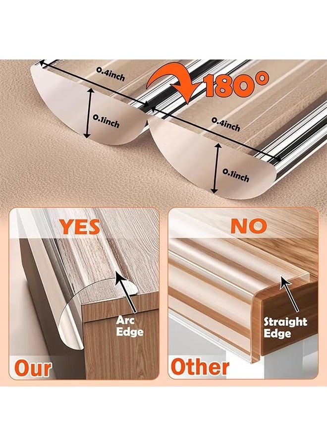 شريط حماية الحواف بطول 2 متر مع واقيات زوايا مقاس 7.9 بوصة، حماية للأطفال من الأثاث، لاصق مُلصق مسبقًا للزوايا والحواف الحادة - Image 4