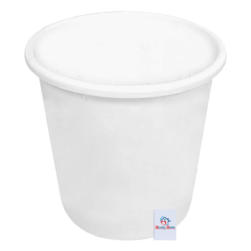 Kuber Industries Heart Home Plastic 2 Pieces Garbage Waste DustbinRecycling Bin for Home Office Factory 5 Liters WhiteHEART11743 Standard  - Image 4