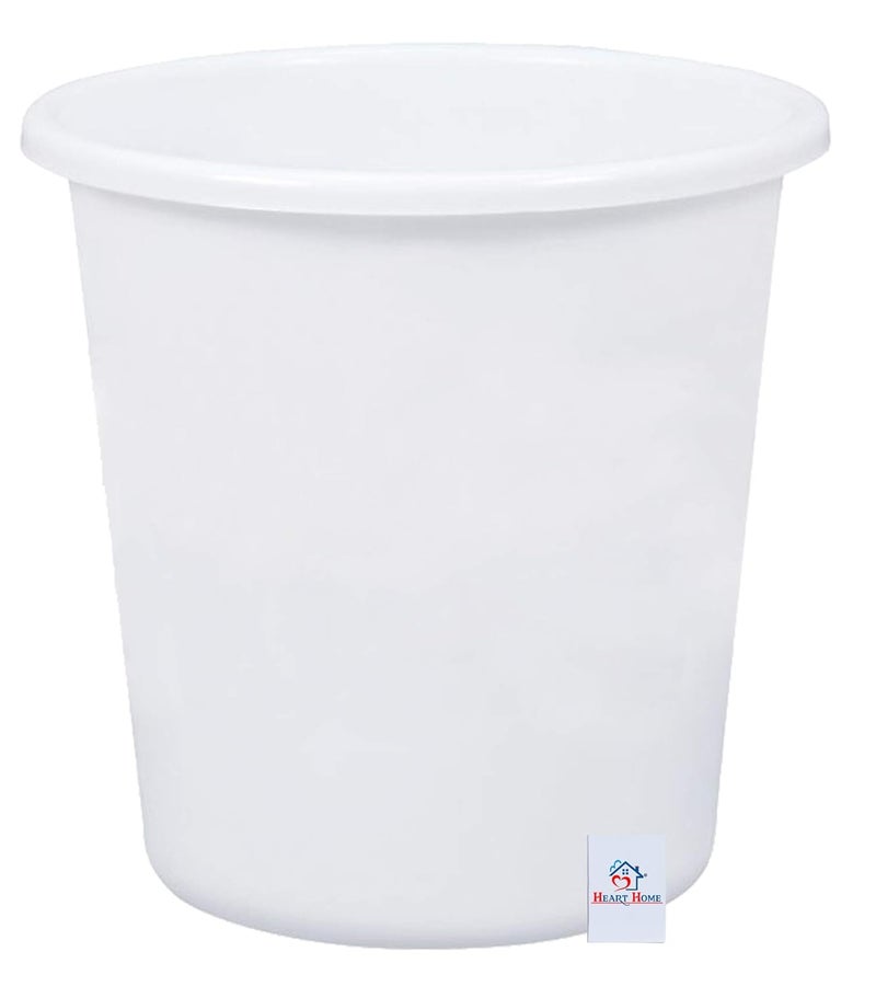 Kuber Industries Heart Home Plastic 2 Pieces Garbage Waste DustbinRecycling Bin for Home Office Factory 5 Liters WhiteHEART11743 Standard  - Image 3