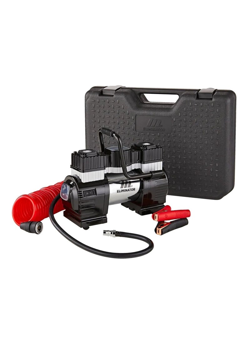 موتوماستر منفاخ إطارات عالي التحمل من موتو ماستر 12 فولت | 120 رطل لكل بوصة مربعة | مثالية للشاحنات الخفيفة ومركبات الطرق الوعرة والإطارات الكبيرة - Image 1