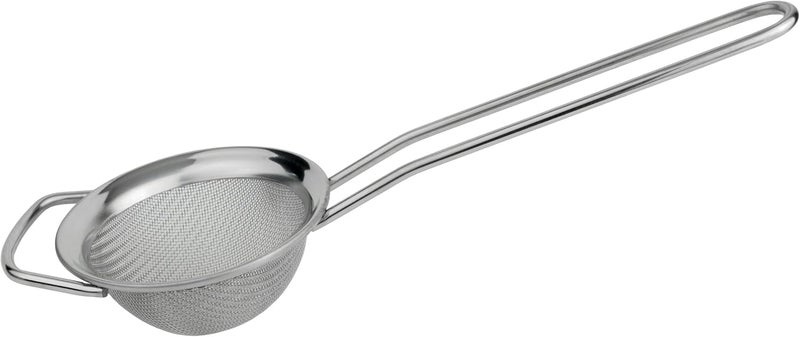 GRUNWERG ST-3003 Fine Mesh Strainer with Polished Rim And Handle, Silver, 3-Inch, 8cm Diameter - Image 1