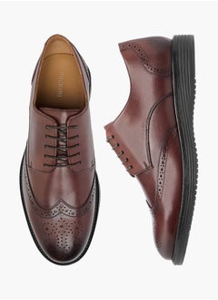 DUCHINI Mens Perforated Lace-Up Derby Shoes  - Image 2