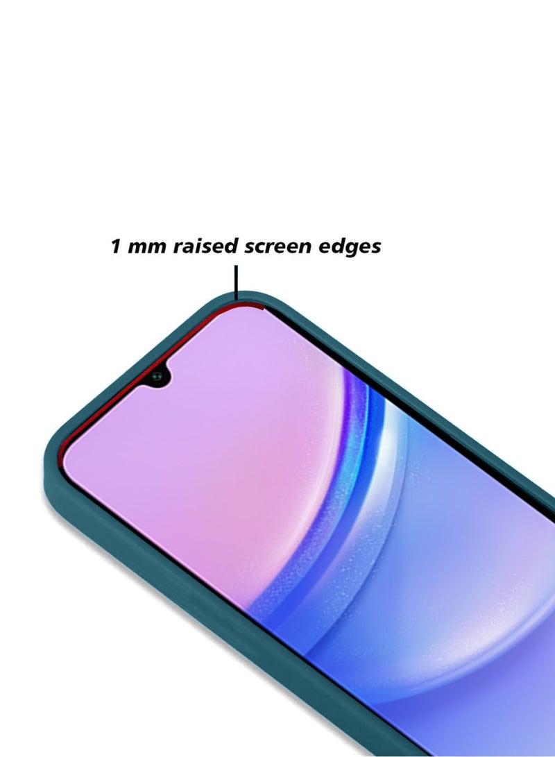 Techie Stylish Silicone Cover with Camera Stash Stand Case for Samsung Galaxy A15 - Dark Green - Image 2