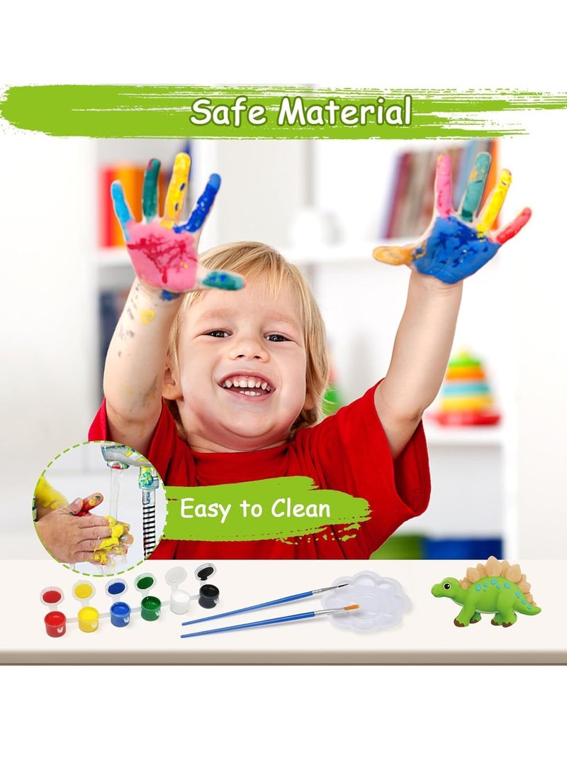 DMG TECH Paint Your Own Dino Kit DIY Gypsum Mould Art Supplies Arts Crafts Kit Plaster Painting Kit for Kids 6-12 for Kid Birthday Gift Party Favor DIY Kit  - Image 3