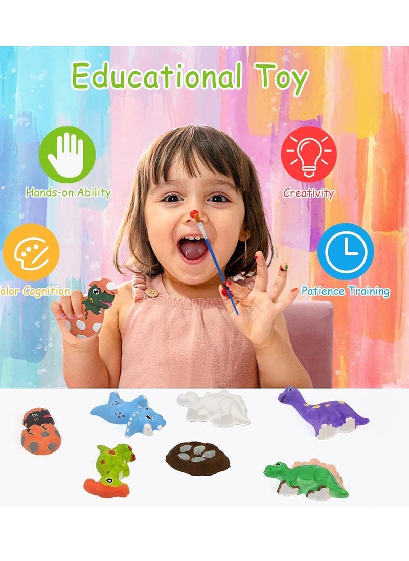 DMG TECH Paint Your Own Dino Kit DIY Gypsum Mould Art Supplies Arts Crafts Kit Plaster Painting Kit for Kids 6-12 for Kid Birthday Gift Party Favor DIY Kit  - Image 4