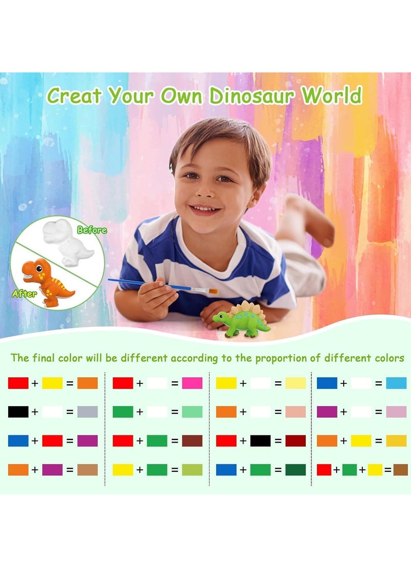 DMG TECH Paint Your Own Dino Kit DIY Gypsum Mould Art Supplies Arts Crafts Kit Plaster Painting Kit for Kids 6-12 for Kid Birthday Gift Party Favor DIY Kit  - Image 5