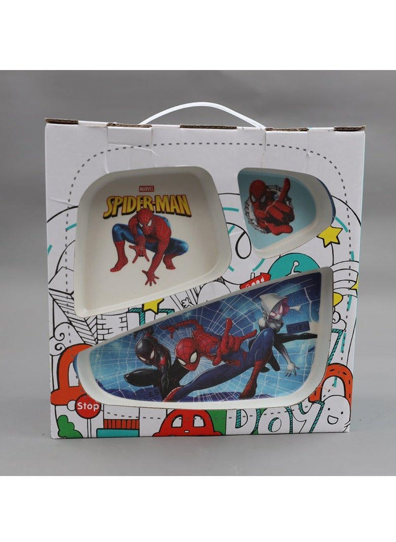 TD HOME - 5-Piece Eco-Friendly Spider-Man Printed Baby Feeding Tableware Set For Newborn Baby - Image 1