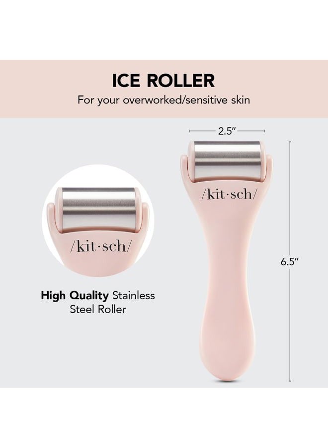 Kitsch Ice Face Roller Skin Care - Facial Rollers for Eye Puffiness, Cold Skin Rollers, Lymphatic Drainage Massager, Roller Face for Wrinkles, Migraine Relief - Terracotta - Image 2