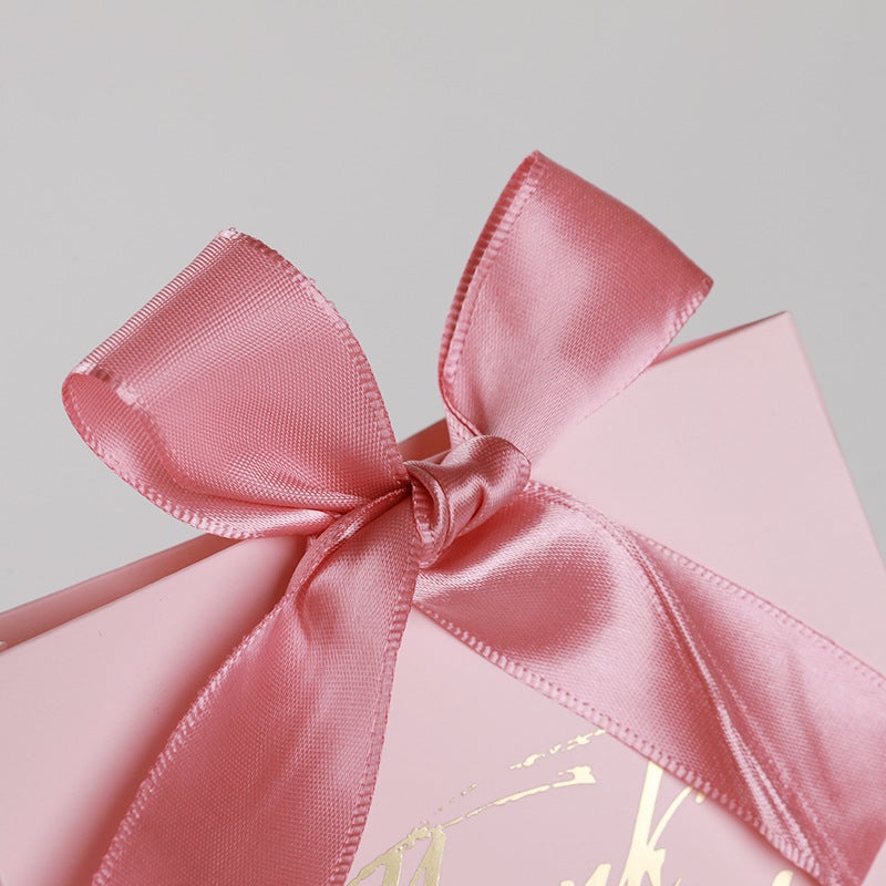 Pink Stamping Creative European Wedding Candy Box Grain Fruit Bag Gift Box Wedding Candy Box Wedding Candy Bag Spot - Image 3