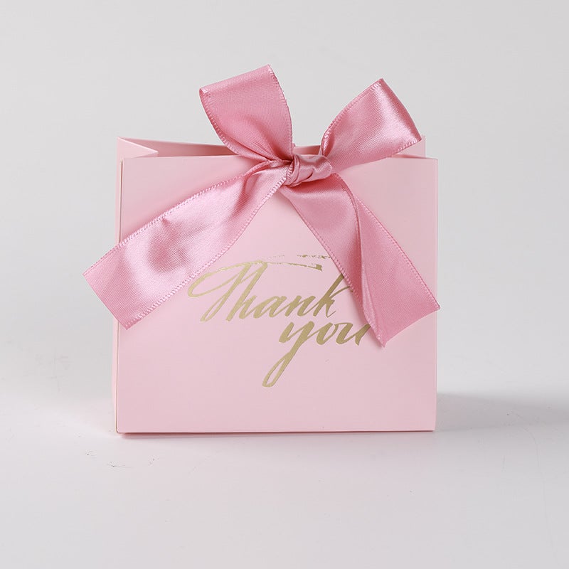 Pink Stamping Creative European Wedding Candy Box Grain Fruit Bag Gift Box Wedding Candy Box Wedding Candy Bag Spot - Image 1