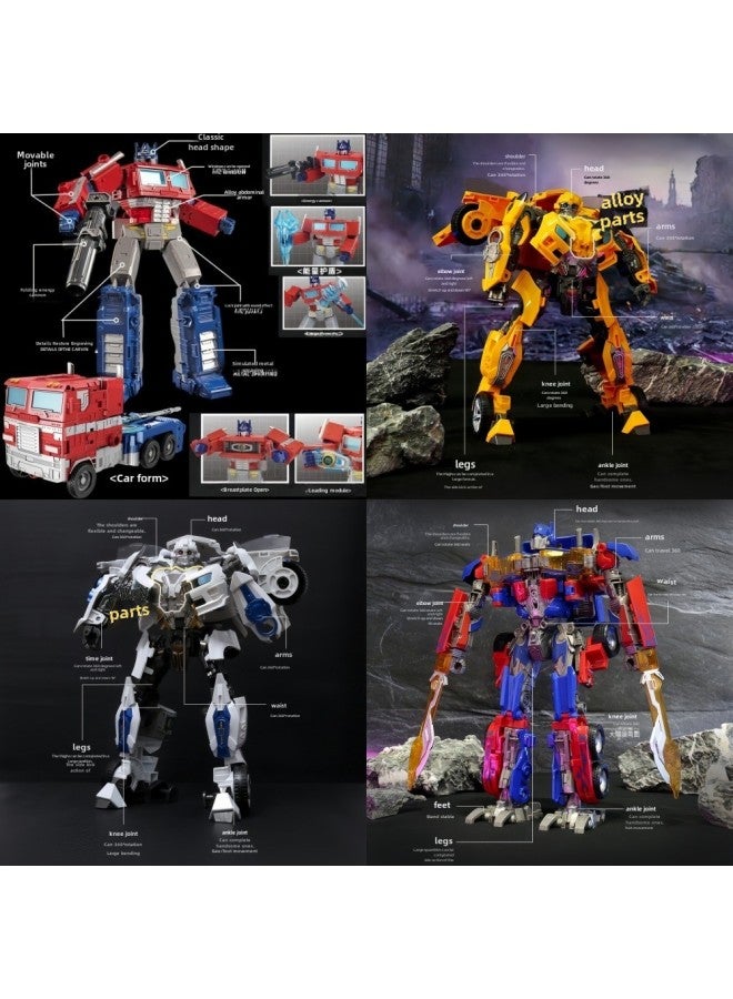 Transfiguration Toy Car Robot Alloy Edition King Kong Optimus Prime Wasp Dinosaur Boy Children's Toy Hand-made Model-Color:Original Tyrannosaurus Rex 】 - Image 5