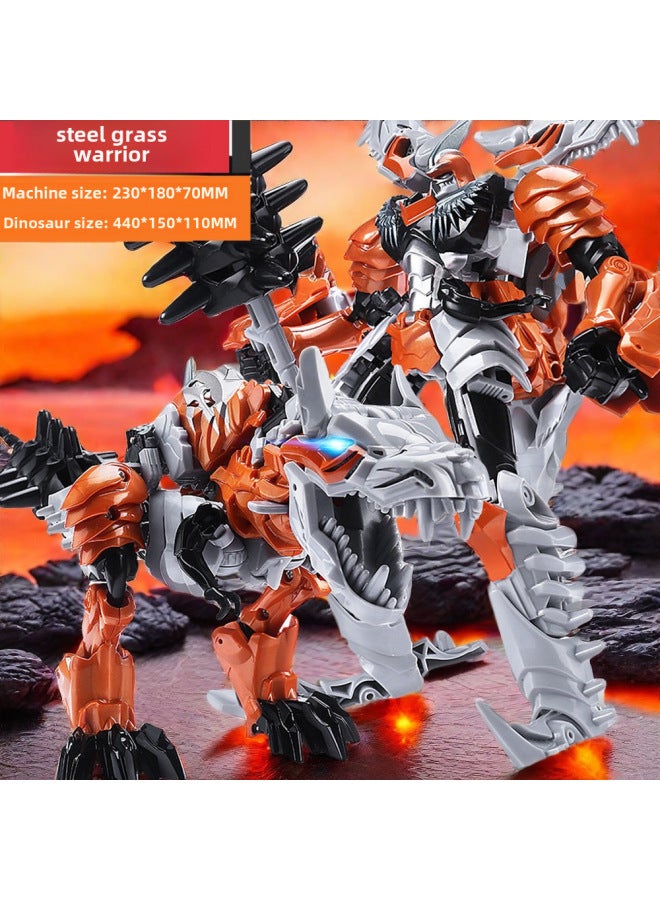 Transfiguration Toy Car Robot Alloy Edition King Kong Optimus Prime Wasp Dinosaur Boy Children's Toy Hand-made Model-Color:Original Tyrannosaurus Rex 】 - Image 1