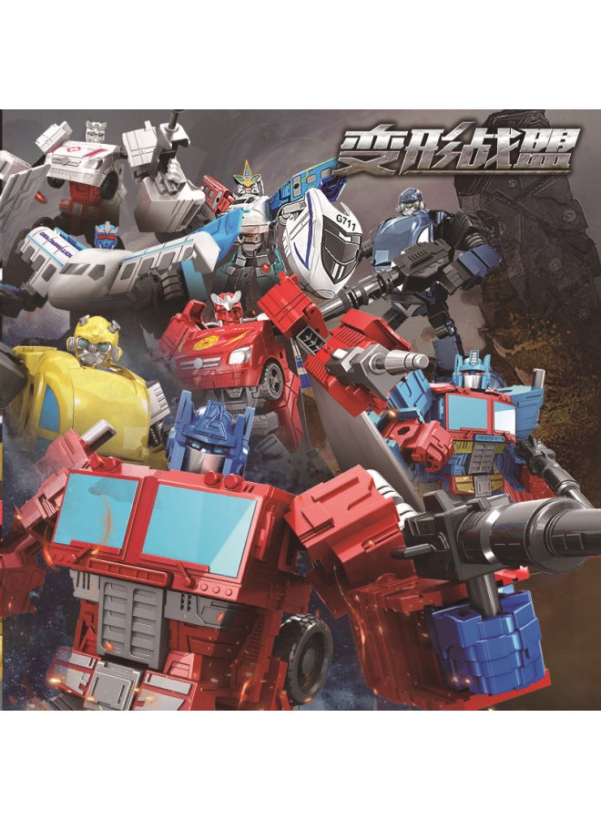 Transfiguration Toy Car Robot Alloy Edition King Kong Optimus Prime Wasp Dinosaur Boy Children's Toy Hand-made Model-Color:Original Tyrannosaurus Rex 】 - Image 3