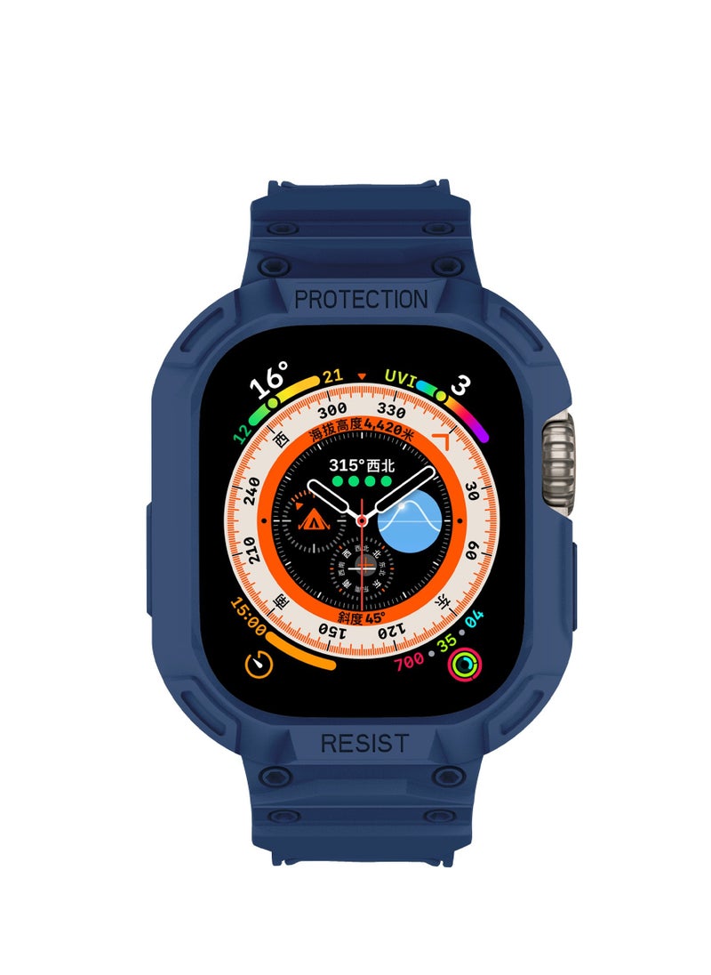 GULFLINK - Band Case Sports Wrist For Apple Watch 8 Ultra 49mm Blue - Image 1