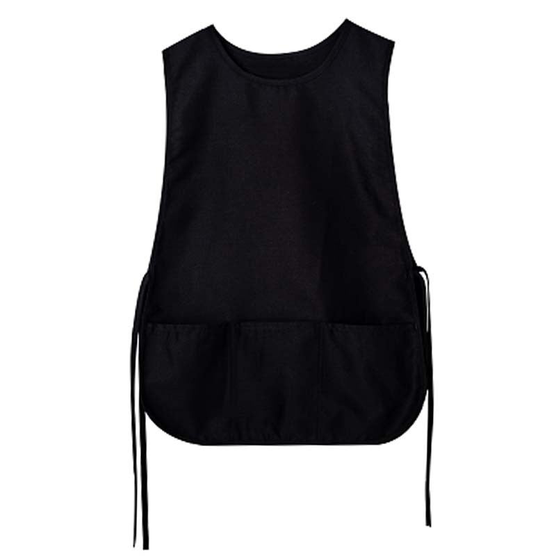 Cobbler Vest Apron Sleeveless Art Chef Pockets Black (three defense)