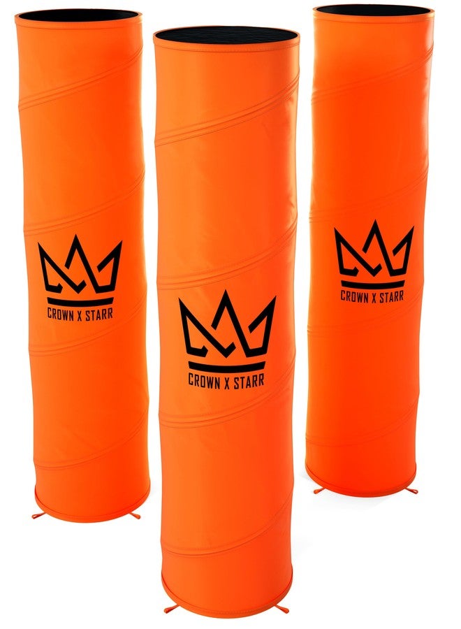 Crown x Starr Pop Up Defenders 3 Pack, 48 inches Tall, with Fillable Sandbags (no Sand), Simulate Defenders for Basketball, Football, Soccer, with Carry Bag & Mini Drill Cones - Image 1
