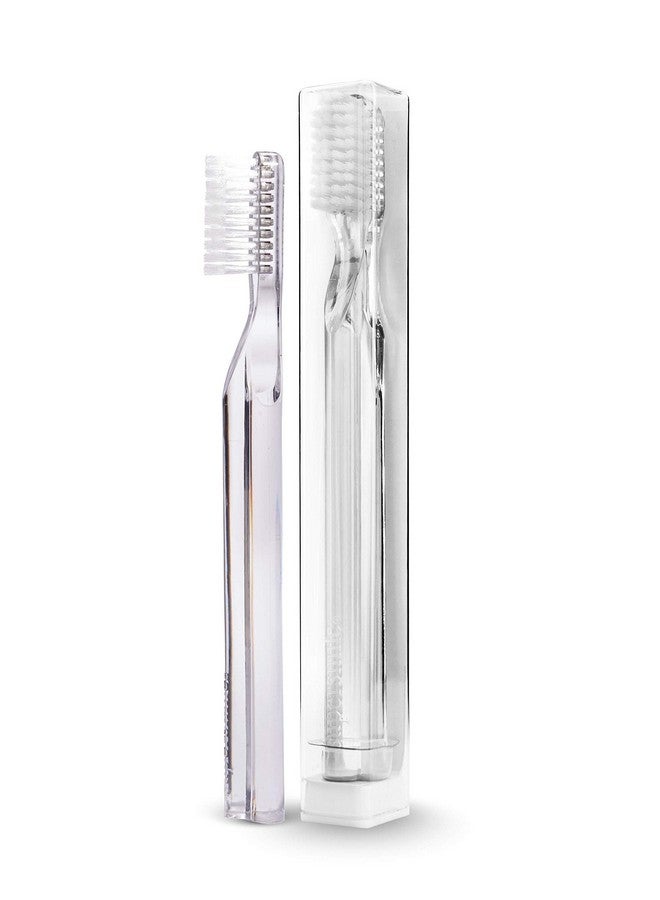 Supersmile New Generation Toothbrush w/ Patented 45° Soft Nylon Bristles - Whitening Tooth Brush w/ Ergonomic Handle Guarantees ADA Recommended Brushing Angle for Adults & Children (Clear),1 Count - Image 2