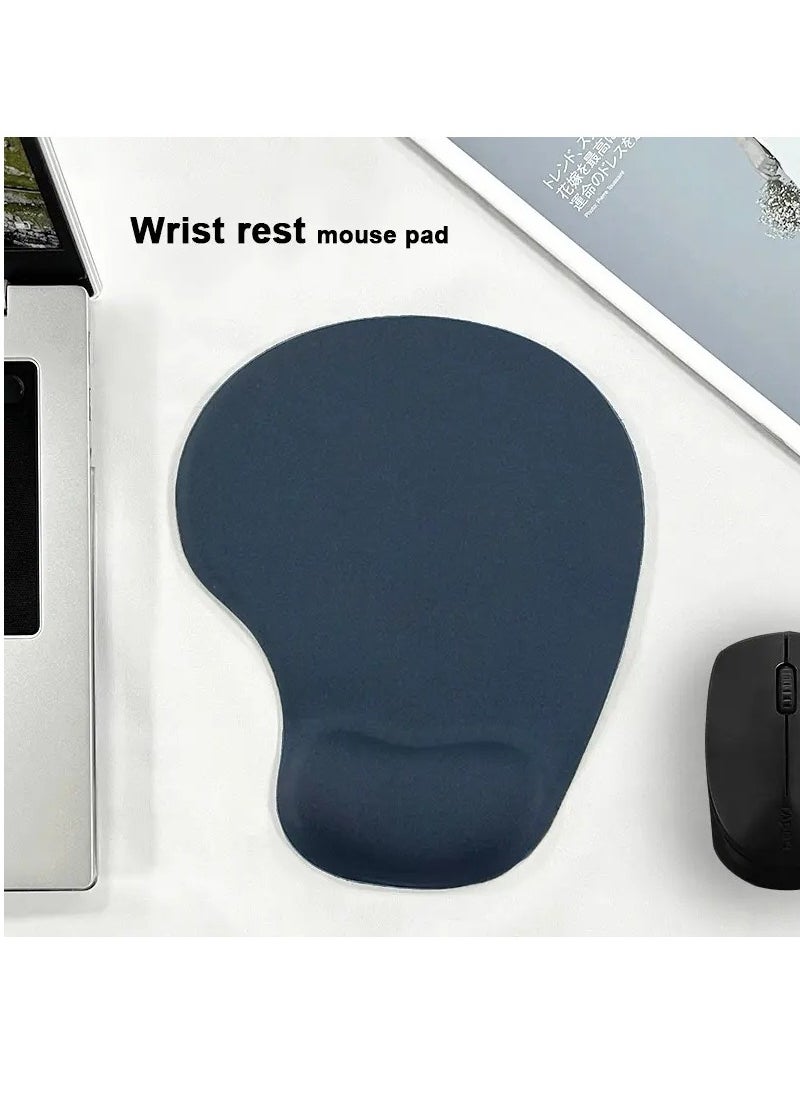 Generic Gel Mouse Pad W-18 - Ergonomic Design - Wrist Fatigue Reduction - High Precision Surface – DARK BLUE  - Image 2