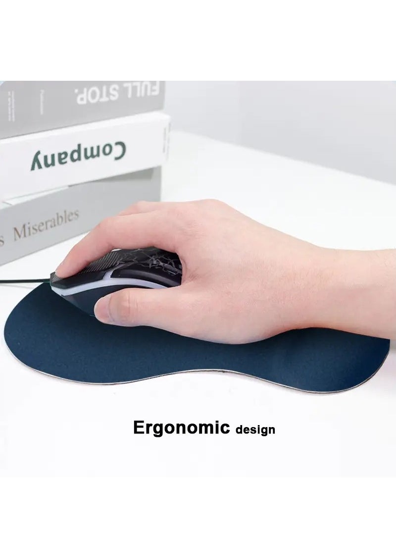 Generic Gel Mouse Pad W-18 - Ergonomic Design - Wrist Fatigue Reduction - High Precision Surface – DARK BLUE  - Image 3