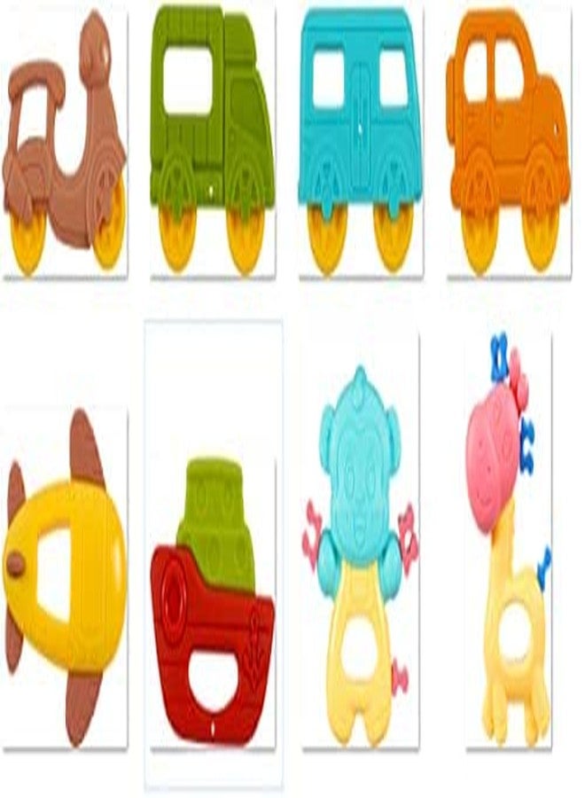 Gurbik Baby Rattle teether ABS Materials, Smooth Surface for Kids (Set of5) Multicolor - Image 4