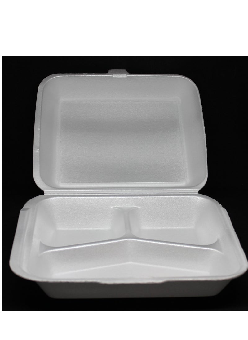 Generic - اطباق فوم  3 عين لانش بوكس ( عدد 25 طبق ) - Image 1