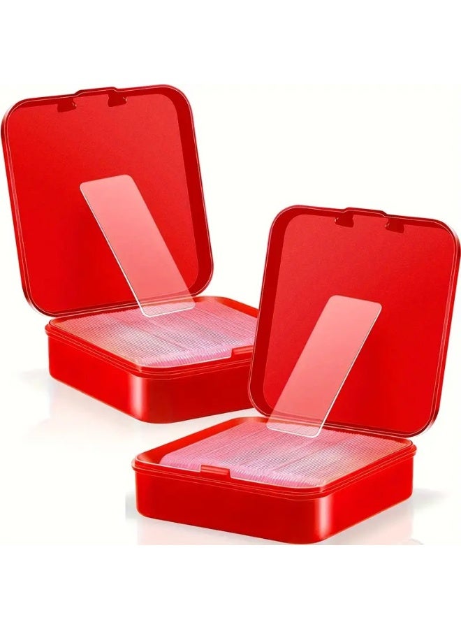 Happy Home 120 PCS Multifunctional Double Sided Adhesive Tape, Double Sided Tape Heavy Duty, Transparent Non-marking Stickers,Washable Double Sided Tape,Strong Sticky Wall Tape Strips Transparent Tape-2 box - Image 1