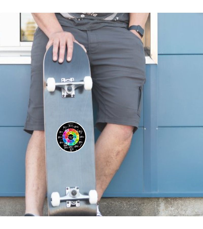 Music Theory Key Signature Vinyl Sticker 1pc Waterproof Sun Resistant Circle Of Fifths Decal For Music Lovers - Image 2