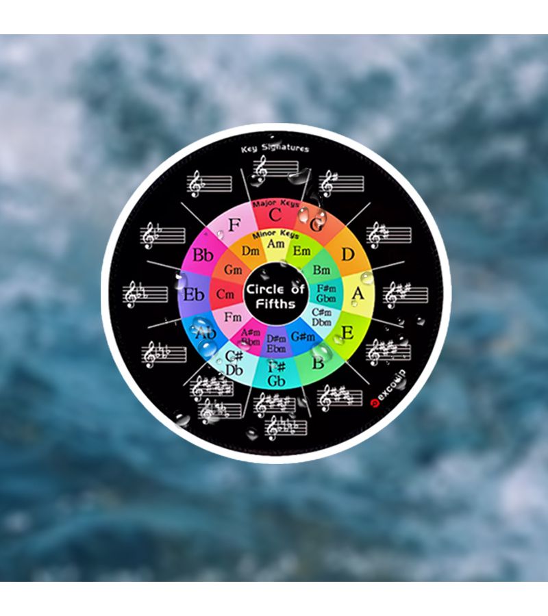 Music Theory Key Signature Vinyl Sticker 1pc Waterproof Sun Resistant Circle Of Fifths Decal For Music Lovers - Image 1