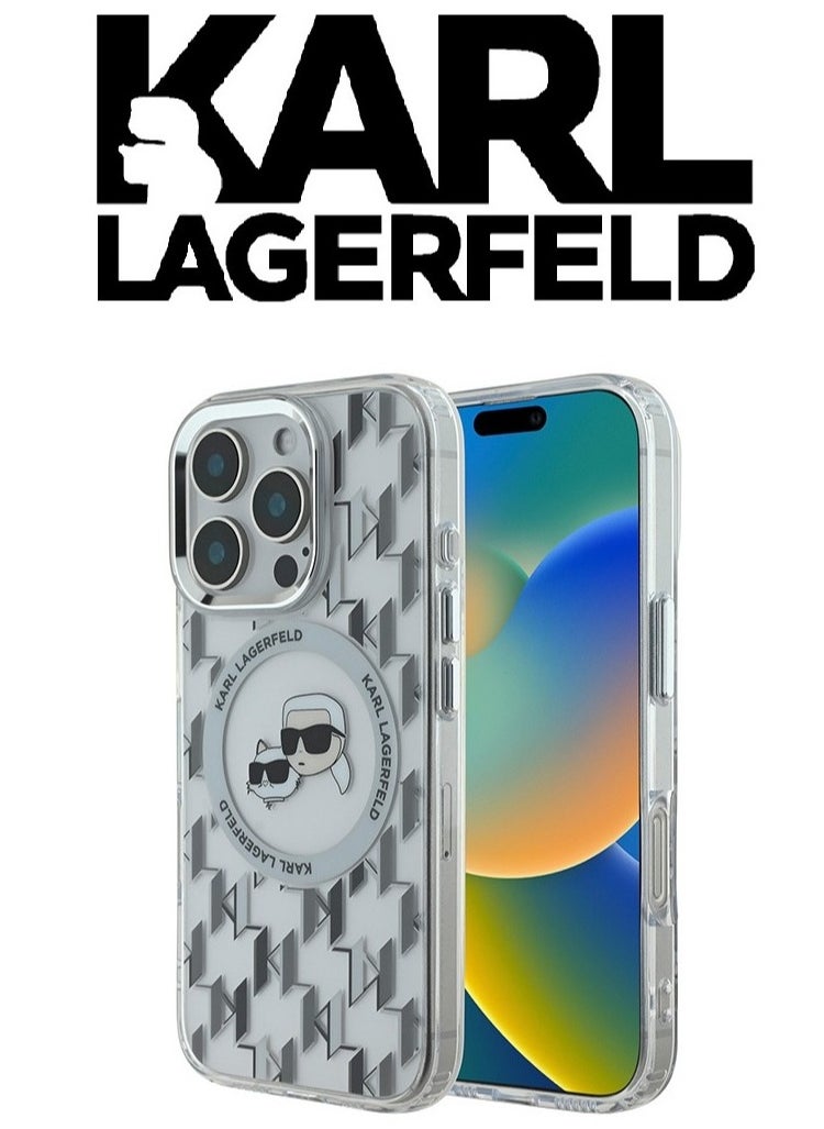 CG MOBILE - iPhone 16 Pro Case, supports wireless charging MagSafe, transparent with original logo and design approved by the global brand (KARL LAGERFELD). From CG Mobile. - Image 1