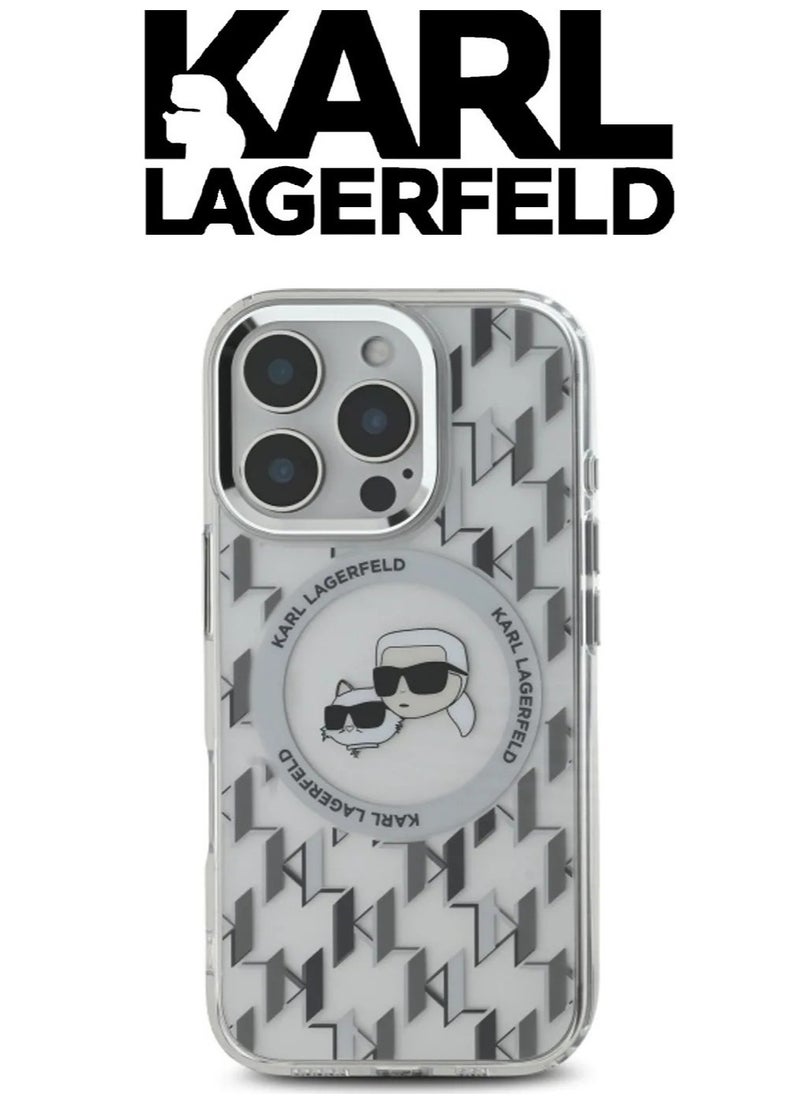 CG MOBILE - iPhone 16 Pro Case, supports wireless charging MagSafe, transparent with original logo and design approved by the global brand (KARL LAGERFELD). From CG Mobile. - Image 1