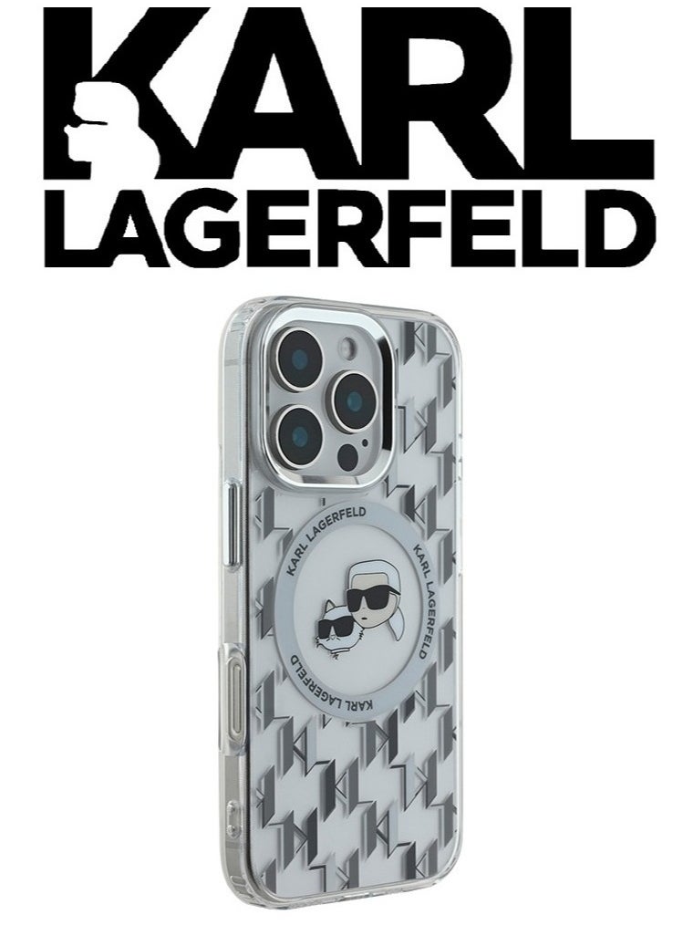 CG MOBILE - iPhone 16 Pro Case, supports wireless charging MagSafe, transparent with original logo and design approved by the global brand (KARL LAGERFELD). From CG Mobile. - Image 1