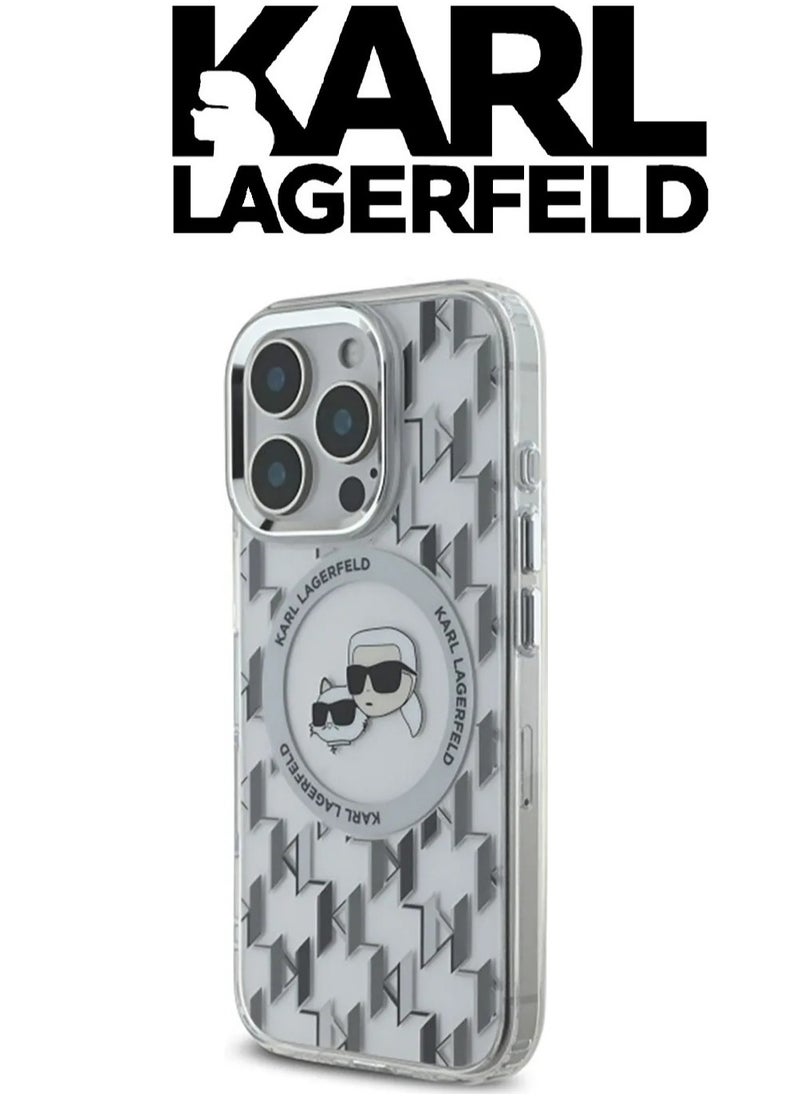 CG MOBILE - iPhone 16 Pro Case, supports wireless charging MagSafe, transparent with original logo and design approved by the global brand (KARL LAGERFELD). From CG Mobile. - Image 1