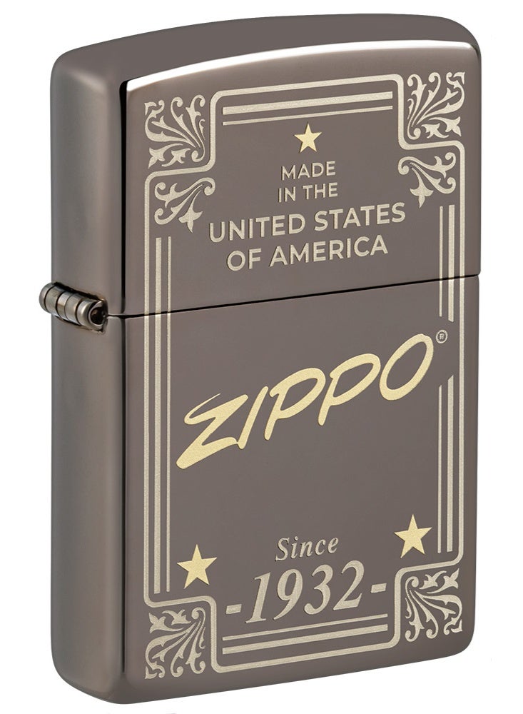 Zippo 48715 150 Zippo Framed Design Black Ice Windproof Lighter - Image 1