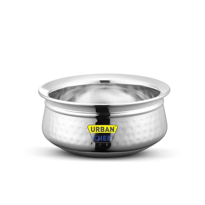 Urban Chef Essentials Food Serve Store Double Wall Stainless Steel Serving Dining Handi 750 ML - Image 1